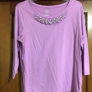 Pink Beaded Blouse